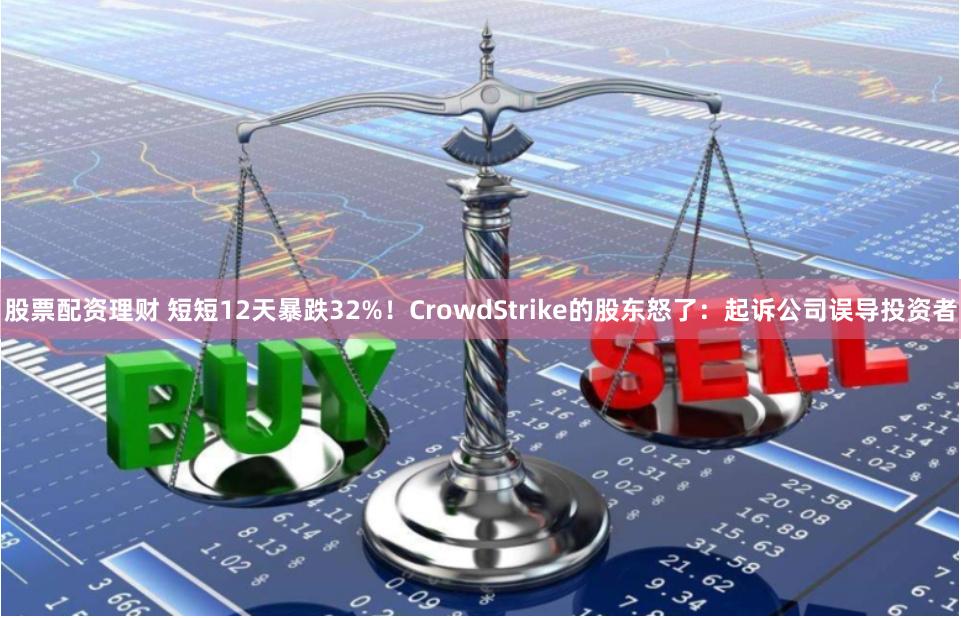 股票配资理财 短短12天暴跌32%！CrowdStrike的股东怒了：起诉公司误导投资者